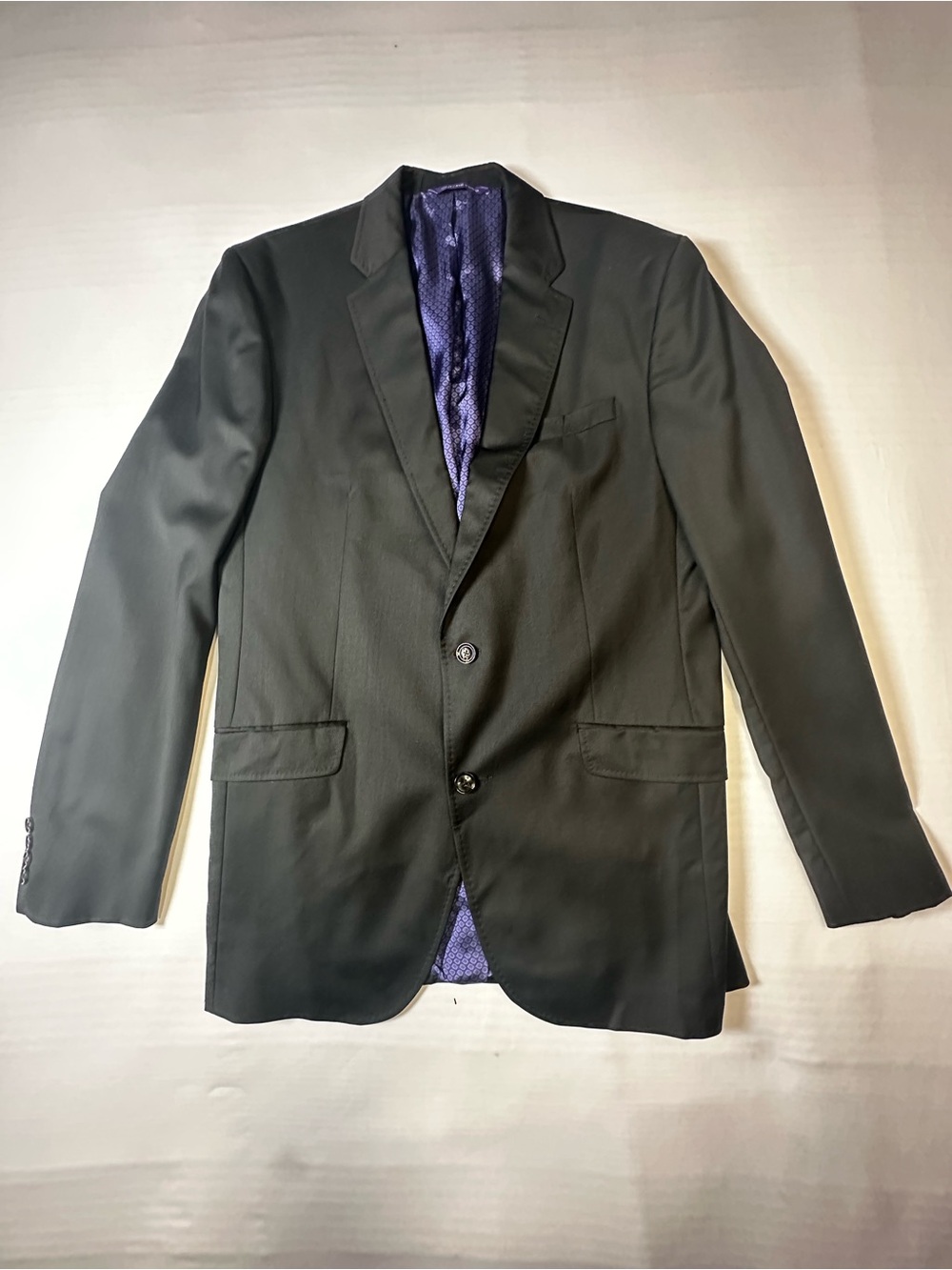 Ted Baker London Black Sport Coat with Purple Lining